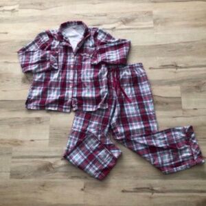 Joe Fresh Pink and White Plaid Pajama Set